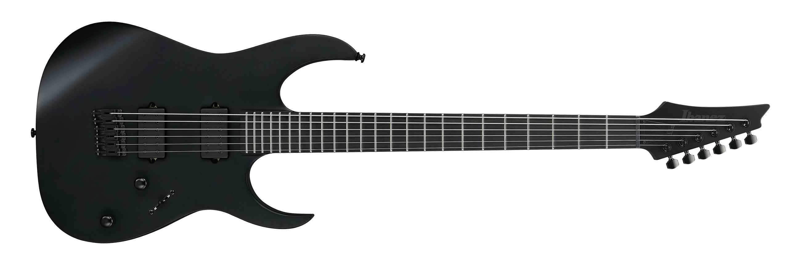 Ibanez Iron Label RGRTBB21 Baritone Electric Guitar - Black Flat