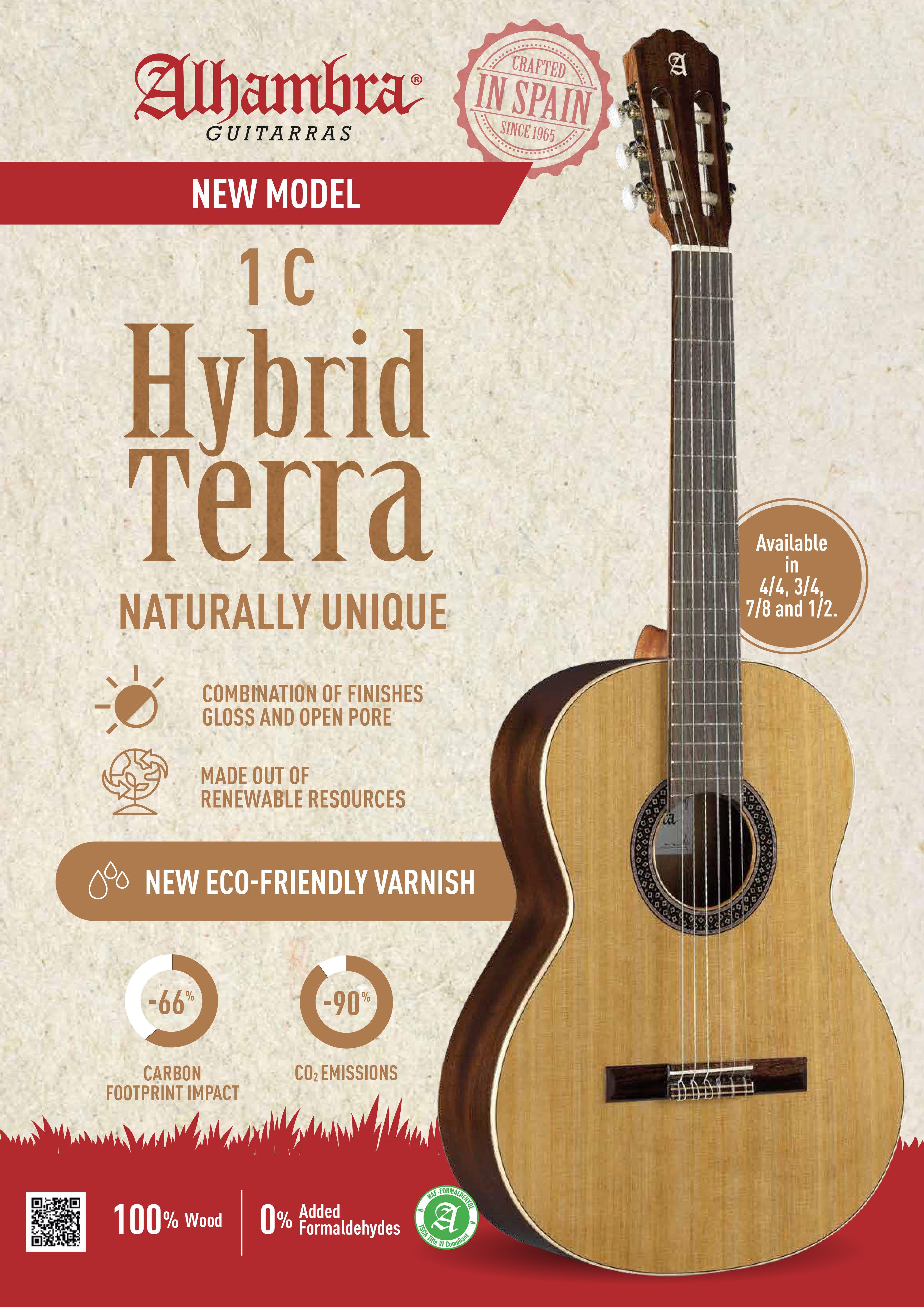 Alhambra 1C Hybrid Terra Classical Guitar