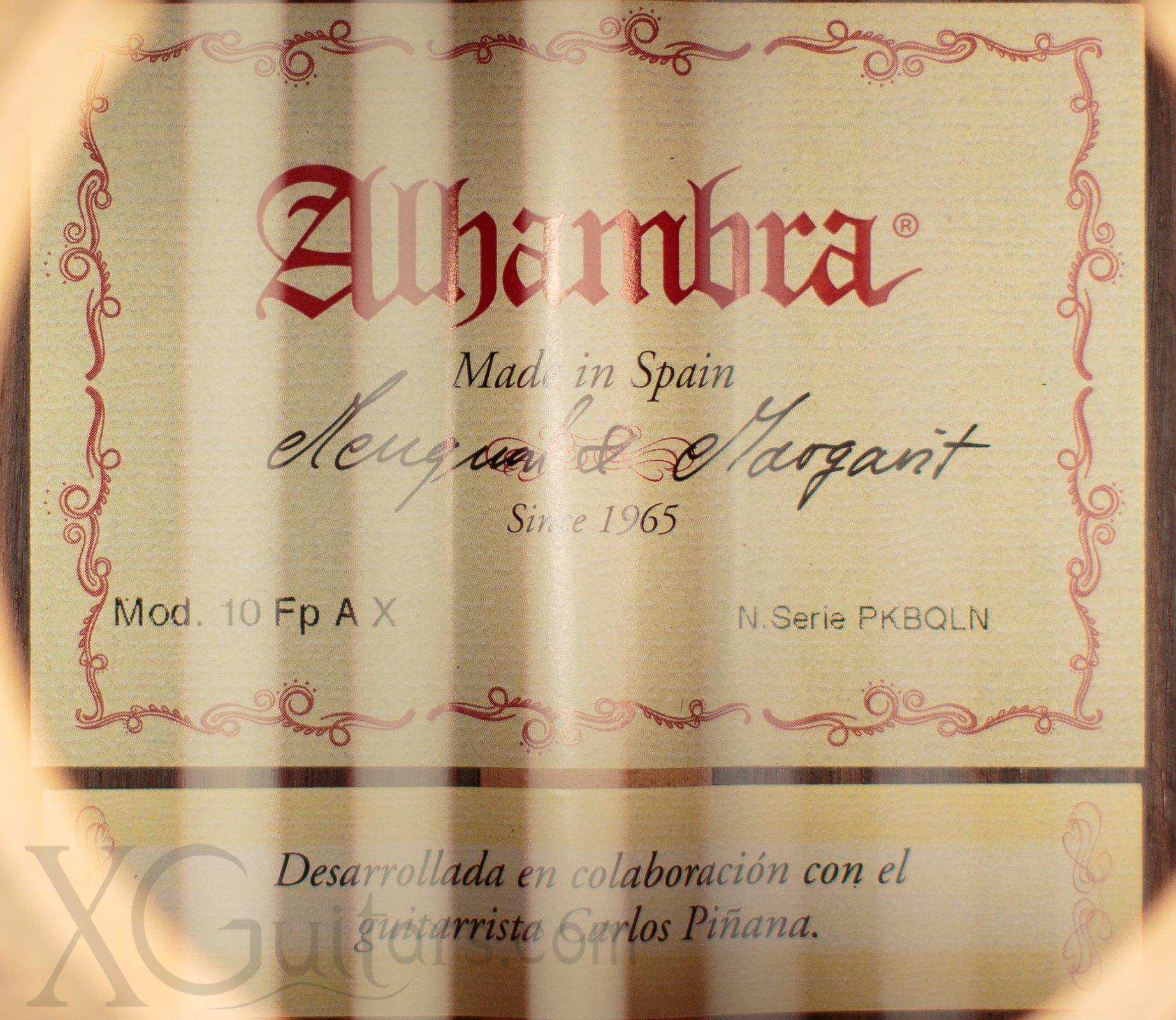 Alhambra 10Fp Pinana Spruce - Negra Flamenco Guitar
