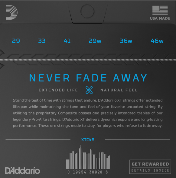 D'Addario<br>XTC46 Extended Life<br>Hard Tension<br> Classical Guitar Strings