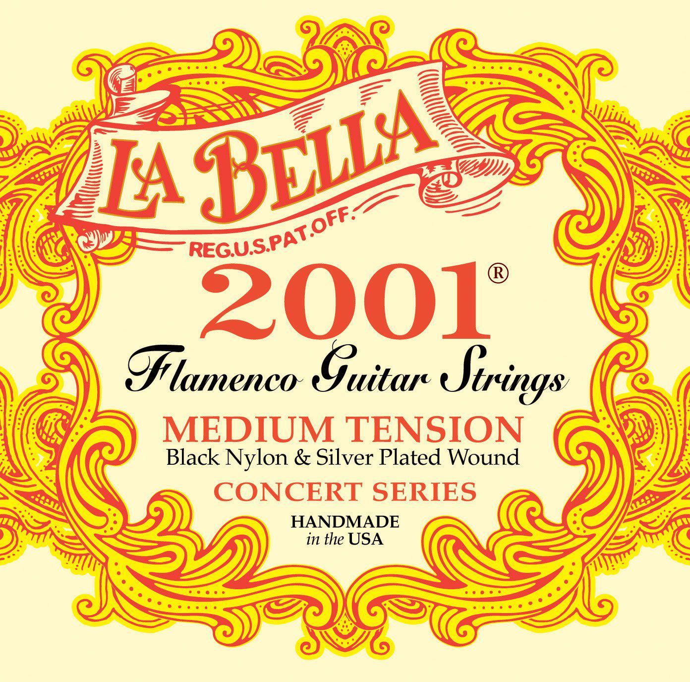 La Bella<br> 2001 Flamenco<br> Medium Tension<br> Flamenco Guitar Strings