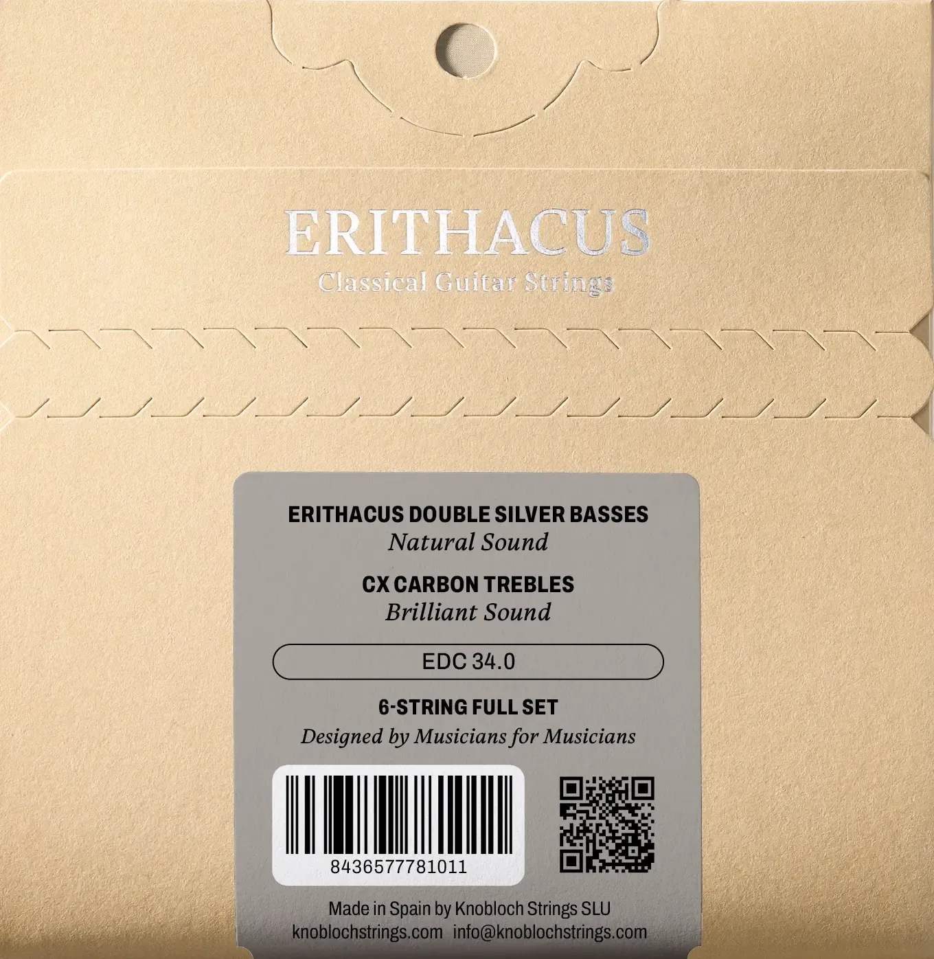 Knobloch EDC 34.0 ERITHACUS Double Silver CX Carbon - Medium-High Tension
