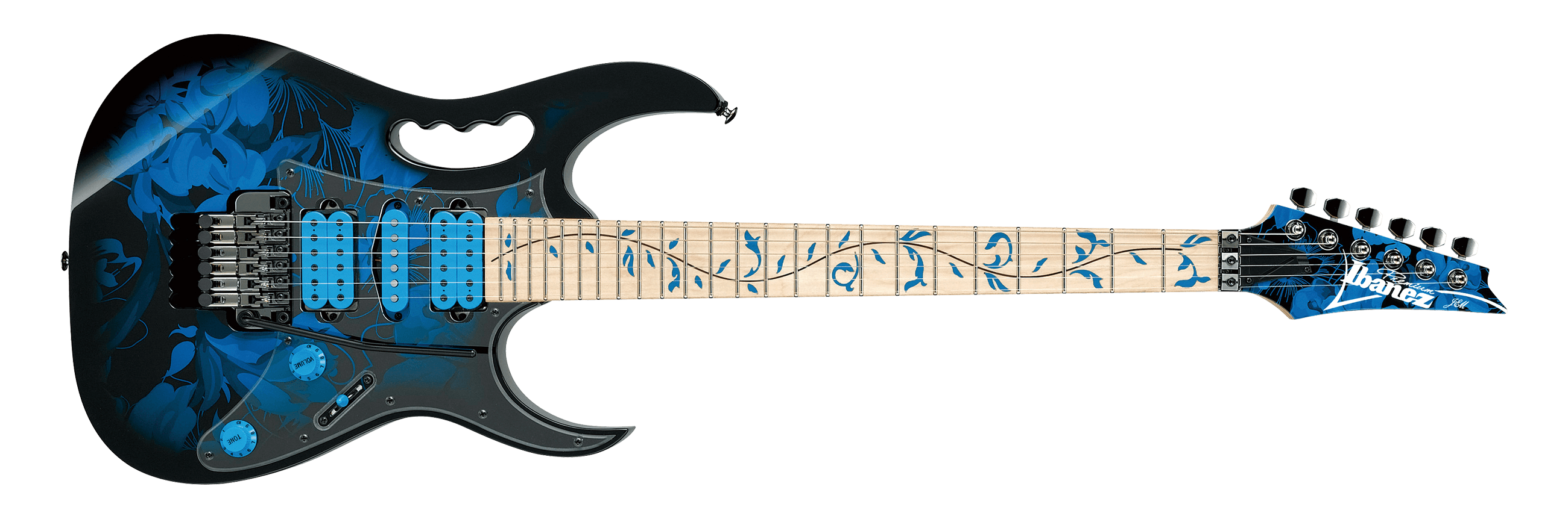 Ibanez JEM77 Steve Vai Signature Electric Guitar - Blue Floral Pattern