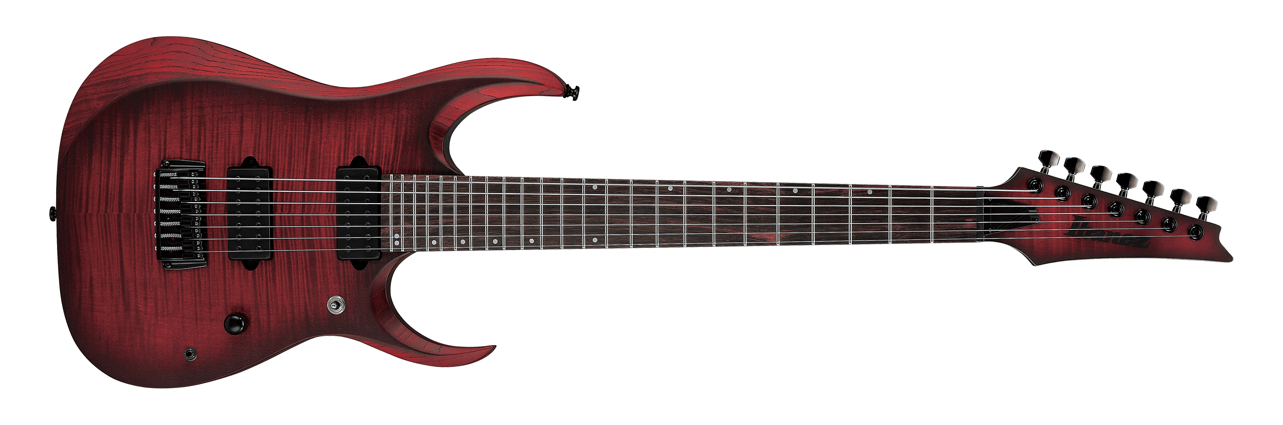 Ibanez Standard RGD721FA 7-String Electric Guitar - Stained Wine Red Burst Flat