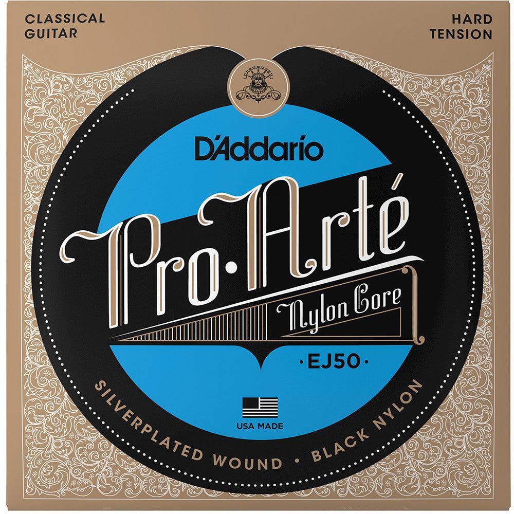 D'Addario<br> EJ50 Pro Arte Black Trebles<br> Hard Tension