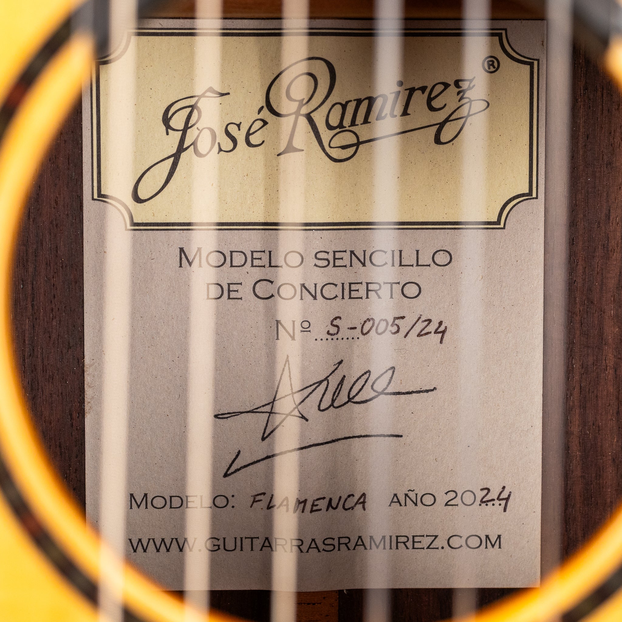 Ramirez Sencillo Negra Flamenco Guitar 2024 Model