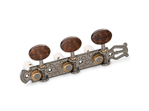 Schaller GrandTune Lyra Tuning Machines - Ruthenium /Snakewood /White