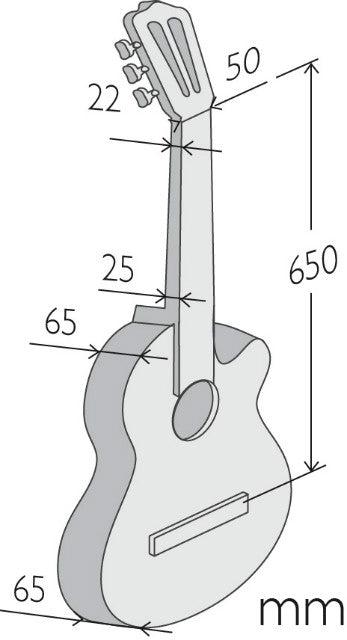 Alhambra 7FC CT E1 Thinline Cutaway Flamenco Guitar