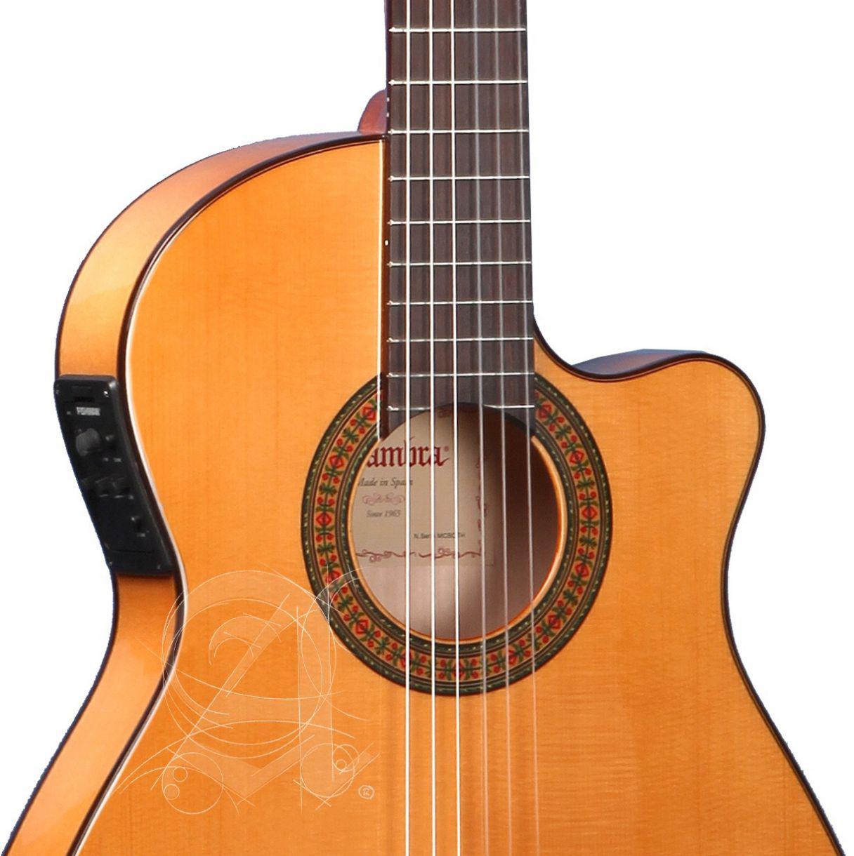 Alhambra 3F CT EZ Thinline Cutaway Flamenco Guitar