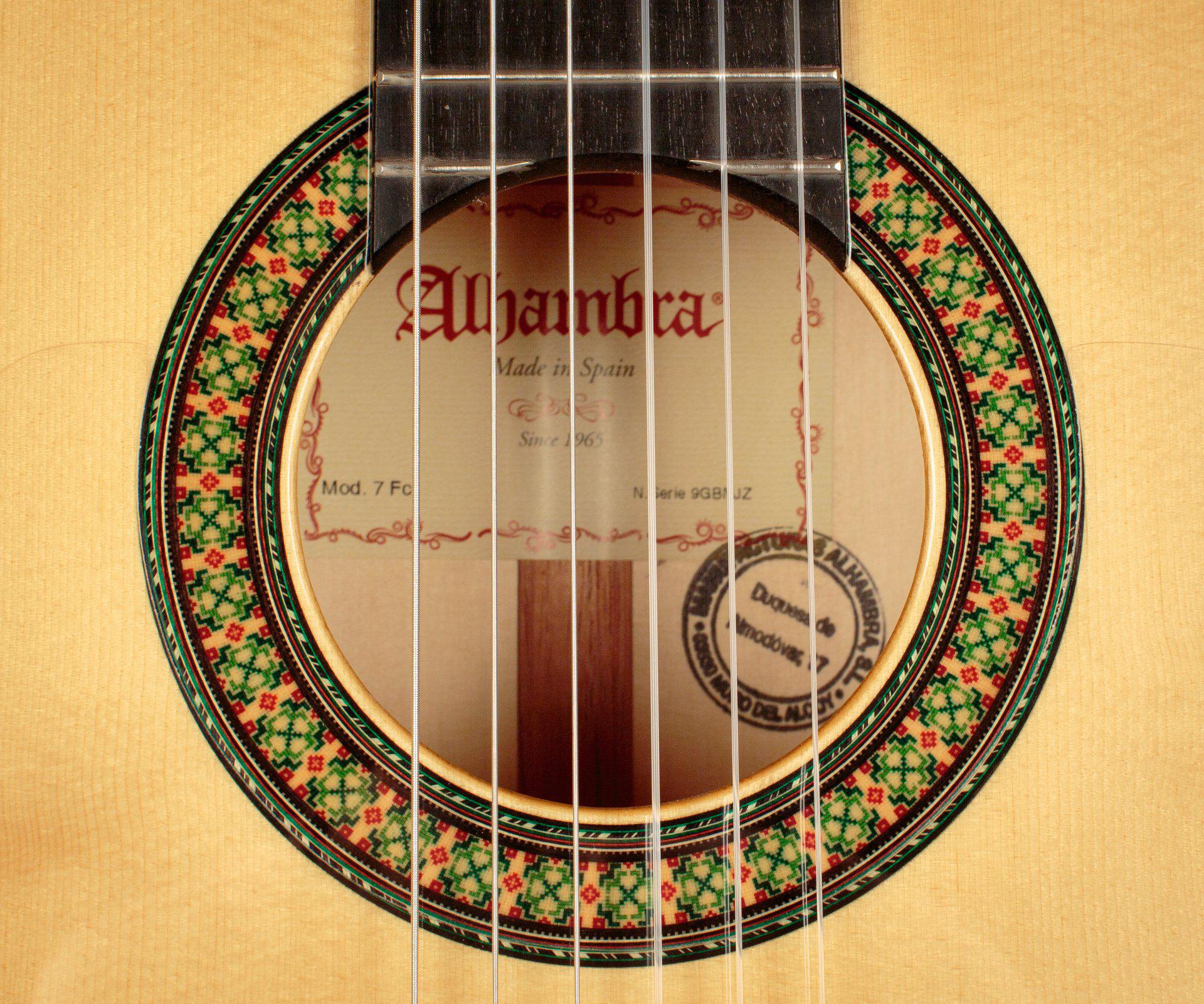 Alhambra 7FC Blanca Flamenco Guitar