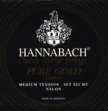 Hannabach 825 MT<br> Pure Gold<br> Medium Tension<br> Classical Guitar Strings